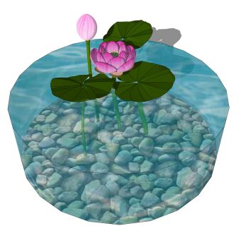 盆荷绿植sketchup模型，现代花卉植物skp文件下载