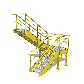 工业精品钢架楼梯su模型集下载