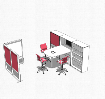 会议桌草图大师模型，会议桌sketchup模型，会议桌su素材下载