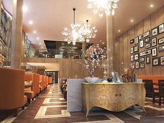 艺术茶餐厅咖啡厅CAD施工图，咖啡厅CAD建筑图纸下载