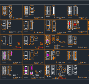 木门拆单大样图，木门拆单CAD施工图纸下载