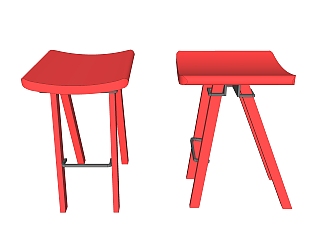 现代<em>固定</em>吧椅sketchup模型，吧椅草图大师模型下载
