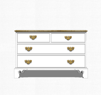 欧式边柜草图大师模型，边柜SKP模型