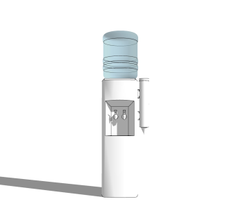 现代家用饮水机su模型，饮水机草图大师模型下载