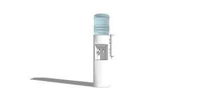 现代家用饮水机su模型，饮水机草图大师模型下载