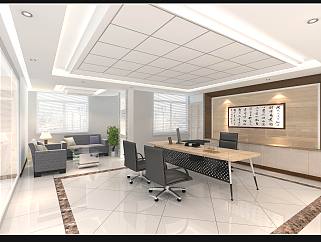 现代办公室CAD图纸，办公室CAD施工图下载