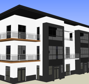 C. F. 墨菲事务所某小住宅草图大师模型下载