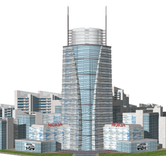 现代高层办公楼草图大师模型，高层办公楼sketchup模型免费下载