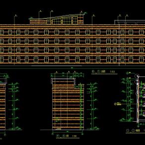 大学教学楼cad设计图纸，教学楼cad工程图纸下载