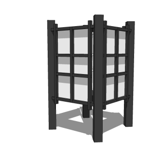 日式落地灯草图大师模型，落地灯skb模型分享