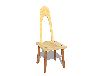 <em>日式单椅</em>skb模型分享，椅子SU模型下载