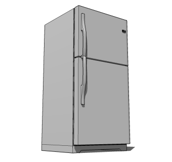 现代冰箱草图大师模型，冰箱sketchup模型