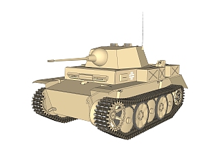 德国二号Luchs<em>坦克</em>su模型，<em>坦克</em>草图大师模型下载