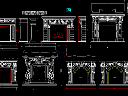 原創歐式壁爐cad設計圖紙壁爐cad施工圖紙下載