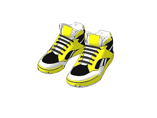 现代<em>球鞋</em>草图大师模型，<em>球鞋</em>sketchup模型下载
