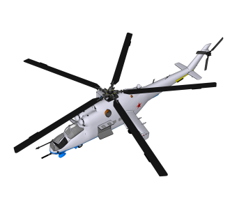 现代雌鹿武装运输直升机su模型，运输直升机草图大师模型下载
