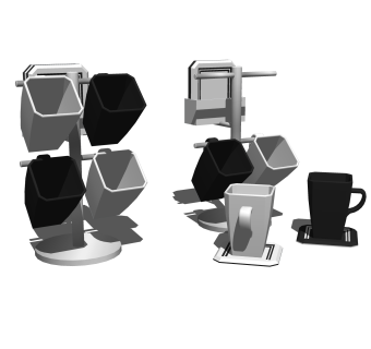  现代杯子草图大师模型，杯子SU模型下载