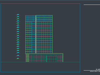 官园综合楼设计CAD施工图，办公空间CAD施工图纸下载