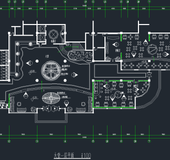 特色西餐厅CAD建筑图，西餐厅CAD施工图纸下载