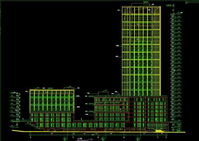 办公写字楼建筑设计图纸，办公楼CAD建筑工程图纸下载