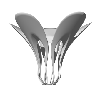 现代白菜雕塑su模型,摆件草图大师模型下载