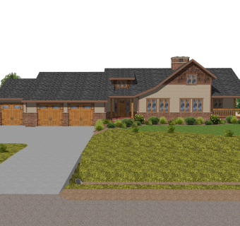 美式别墅草图大师模型，别墅SKB文件下载