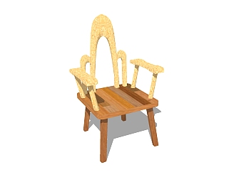 日式单椅skb模型分享，<em>椅子</em>SU模型下载