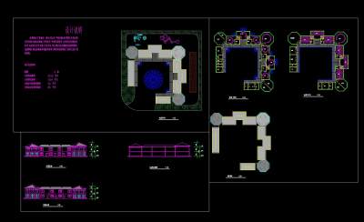 幼儿园平面图施工图，幼儿园cad建筑施工图纸下载