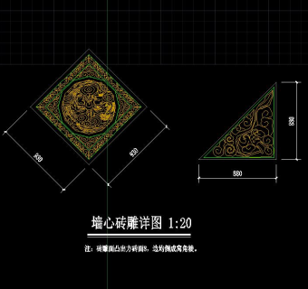 照壁设计CAD施工图,照壁CAD图纸下载