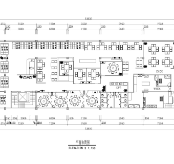 中式餐饮店CAD3D模型施工图