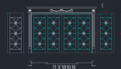 原创整木家居实木垭口门头CAD图库带拆料单，垭口CAD建筑图纸下载