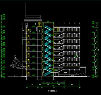 学校综合楼建筑施工图，教学楼CAD施工图纸下载