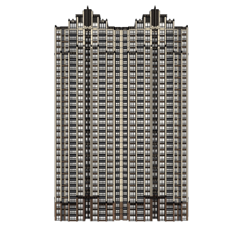 欧式住宅楼草图大师模型，住宅楼su模型下载