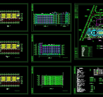 集美大学教学楼全套图，大学cad设计图纸下载