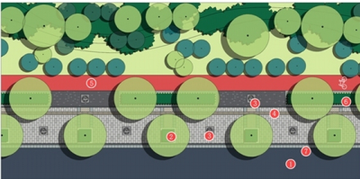 多彩新区道路景观绿化设计方案