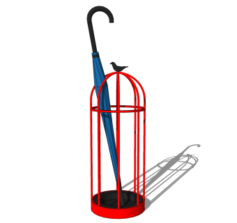  现代鸟笼草图大师模型，鸟笼sketchup模型下载