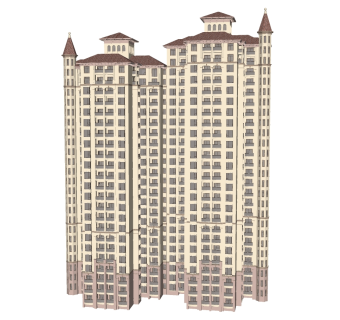 西班牙公寓su模型下载，公寓草图大师模型