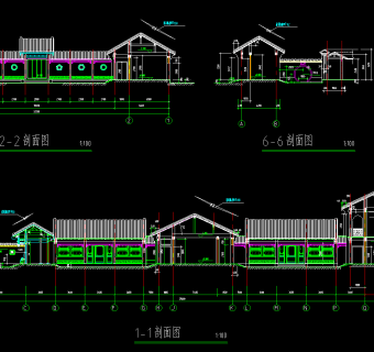 四合院建施图，四合院CAD建筑图纸下载