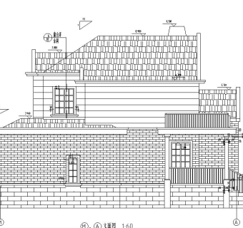 新中式风格2层独立别墅施工图