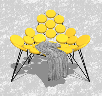 现代创意休闲椅su模型，椅子草图大师模型下载