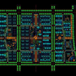 居住小区规划设计图CAD图纸