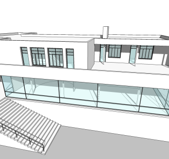 路德维希·密斯·凡·德·罗 吐根哈特住宅草图大师模型下载