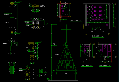 基督教会全套建筑图，基督教会CAD建筑图纸下载