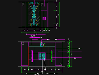 中式风格火锅店装修CAD图纸，中式火锅店CAD平面布置图