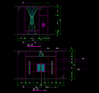 中式风格火锅店装修CAD图纸，中式火锅店CAD平面布置图