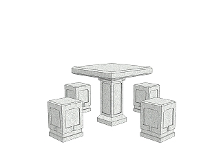 餐桌椅<em>免费草图大师模型</em>，餐桌椅sketchup<em>模型</em>下载