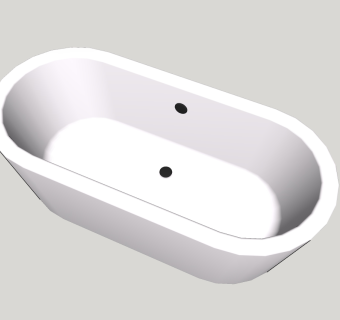 现代浴缸草图大师模型，浴缸sketchup模型下载