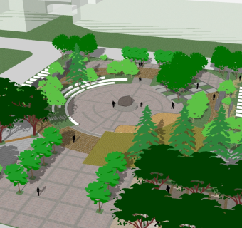 现代公园景观草图大师模型，公园sketchup模型免费下载