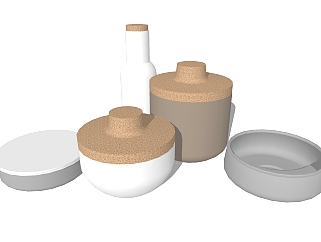 <em>现代陶瓷</em>器皿草图大师模型，陶瓷器皿sketchup模型下载