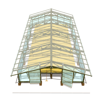 现代玻璃房SU模型，玻璃房SKB文件下载
